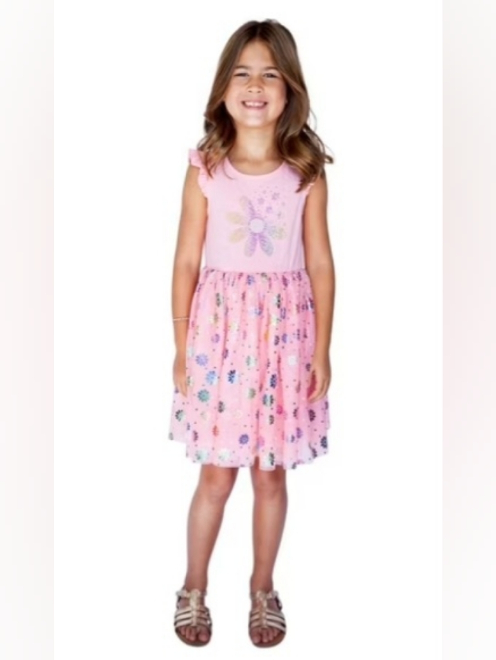 Zunie Size 3T  Girl's Tutu Flower Dress  - A01